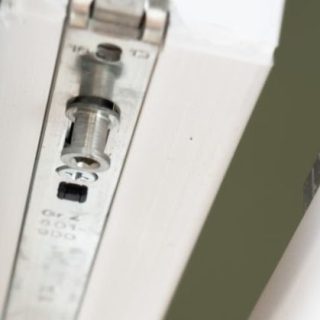 Defektes Fenstergetriebe vor dem Austausch